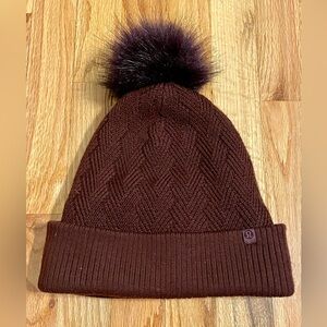 Lululemon Chevron Knit Pom Beanie